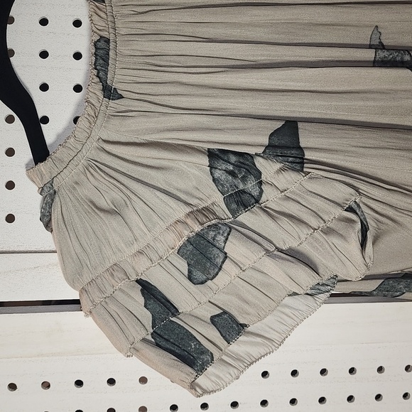 Philosophy Size Large Lightweight Blouse V-Neck Flutter Sleeve Gray - Picture 5 of 7